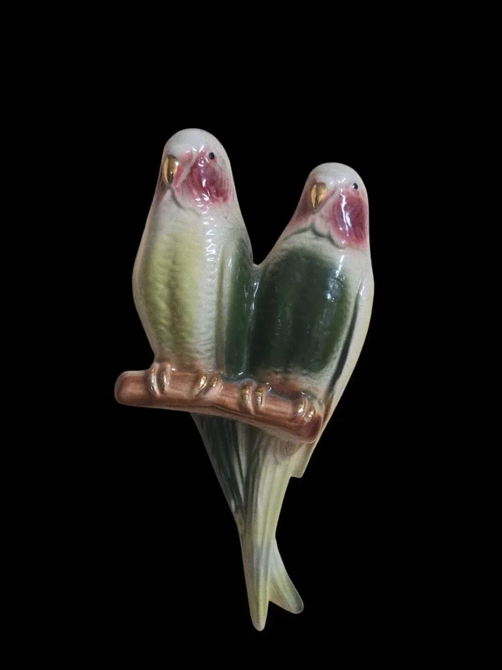 Vintage Royal Copley Parakeets Wall Pocket Ceramic Decor